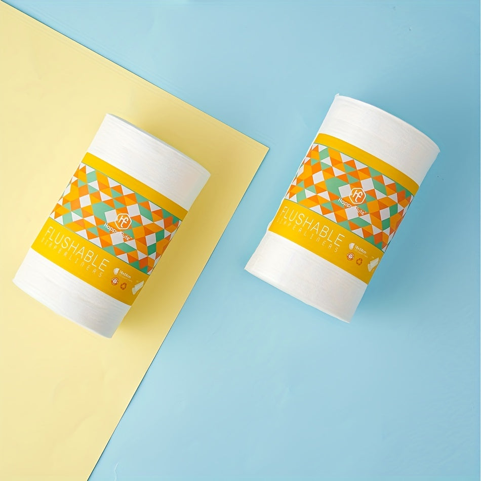 Biodegradable Flushable Diaper Liners 100 Sheets Eco-Friendly Disposable Cloth