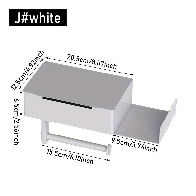 Stainless Steel Wall-Mounted Tissue Holder No Drilling Needed for Home and Restaurant