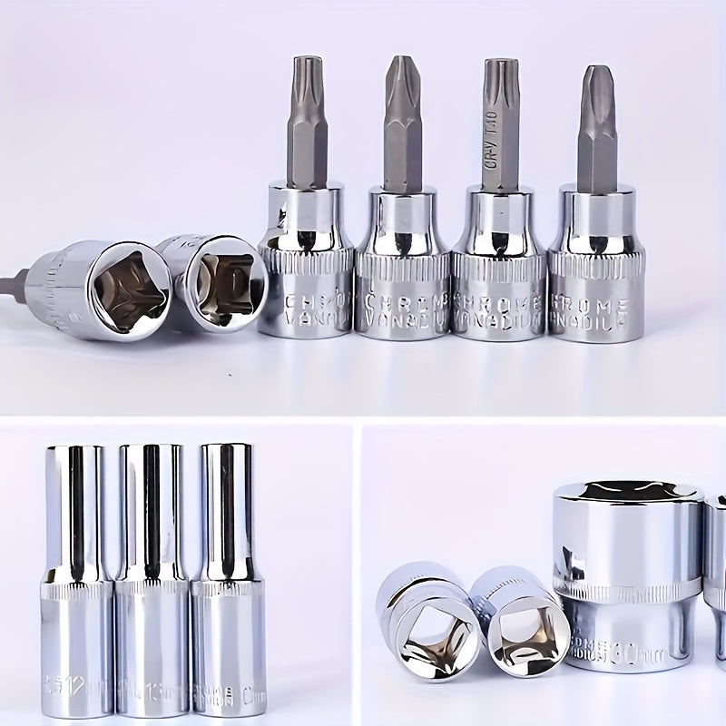 Kit de herramientas para reparación de autos, herramientas de mantenimiento y reparación en acero con llaves de trinquete rápidas