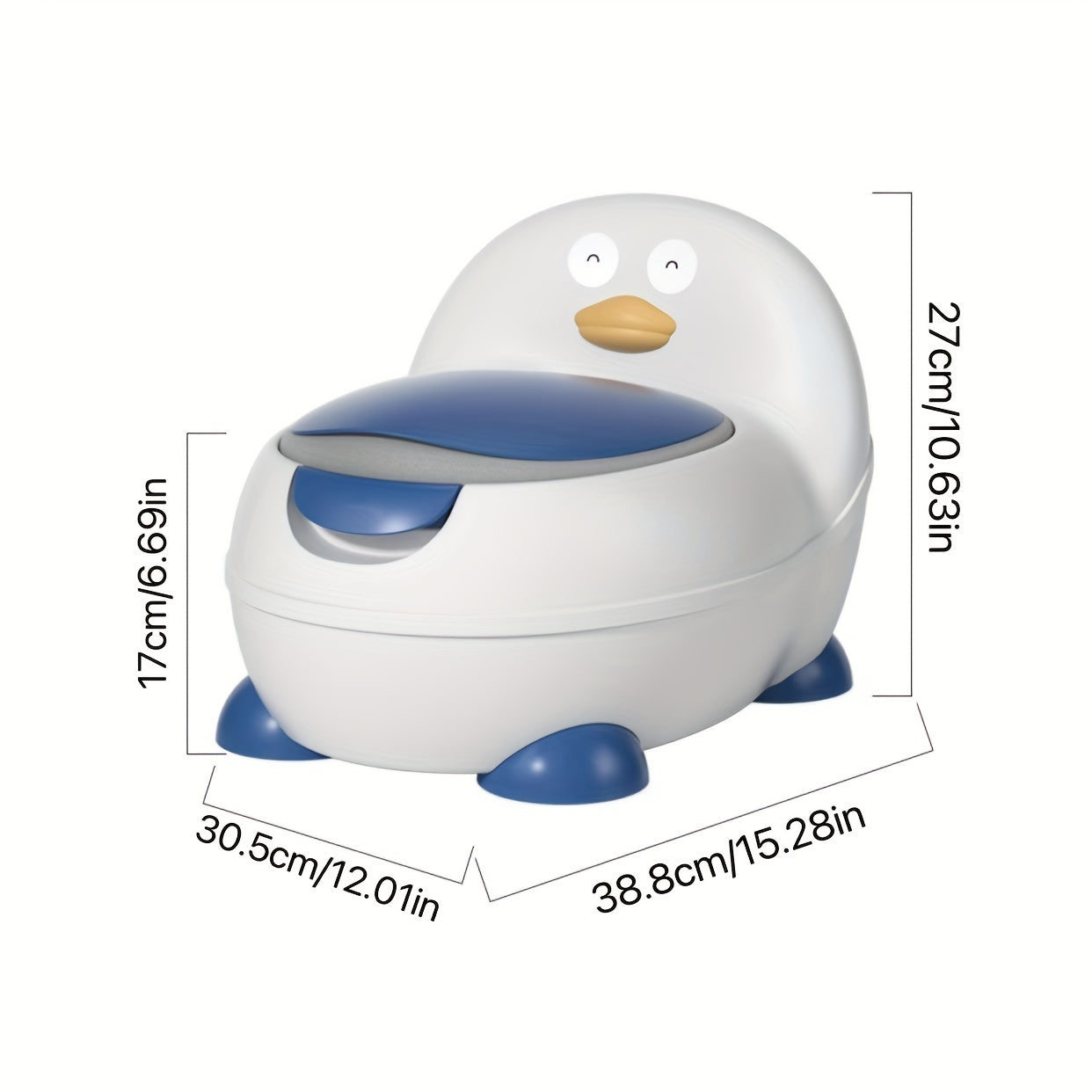 Bolalar uchun O'rdak Shaklidagi Kichik Tualet - Portativ, Tozalash Oson, Pushti yoki Ko'k Rangda Mavjud, Yosh Bolalar uchun Tualet O'rindig'i