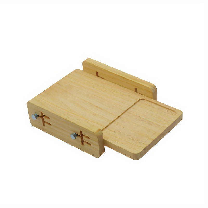 Yog'ochdan yasalgan ko'p funksiyali non kesish asbobi - Uy va restoran uchun ajoyib, ichki saqlash bilan qulay oshxona non kesgichi, pishirishni sevuvchilar uchun ideal