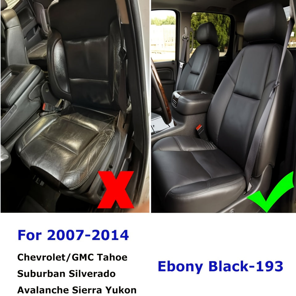 Driver or Passenger Side Bottom PU Leather Seat Cover Black for SUV