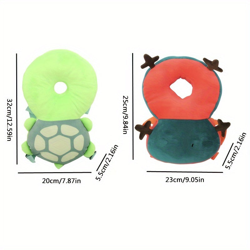 Baby Head Protection Pillow Soft Plush Head Guard for Babies 0+ Red Green