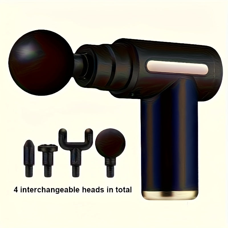 4 ta almashtiriladigan boshli mini massaj quroli va 6 ta rejim, turli ranglarda USB orqali zaryadlanadi - Otalar kuni va Sevgi kuni uchun ideal sovg'a.