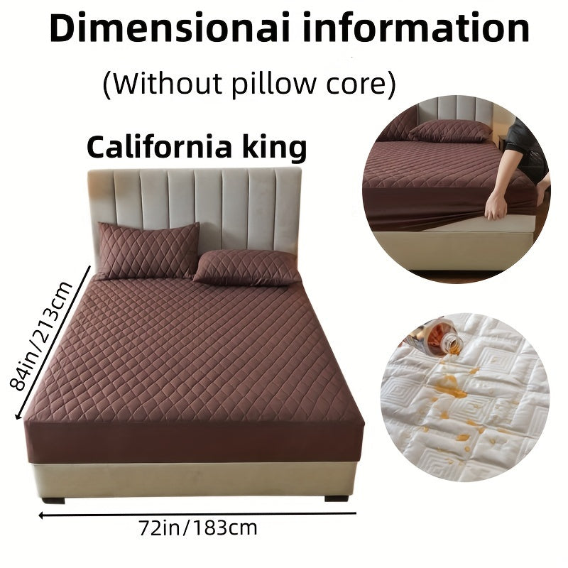 Fitted Sheet Set for 2/3 Bed Waterproof Deep Pocket Pillowcases Bedroom Guest Hotel