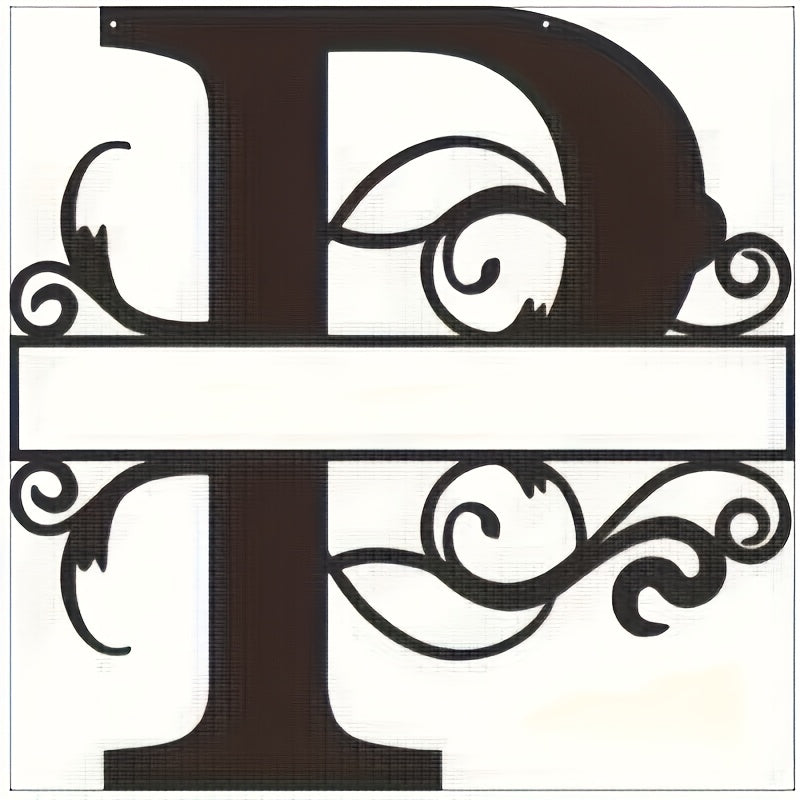 Personalized Last Name Sign with Split Letter Design for Front Door or Garden Decor