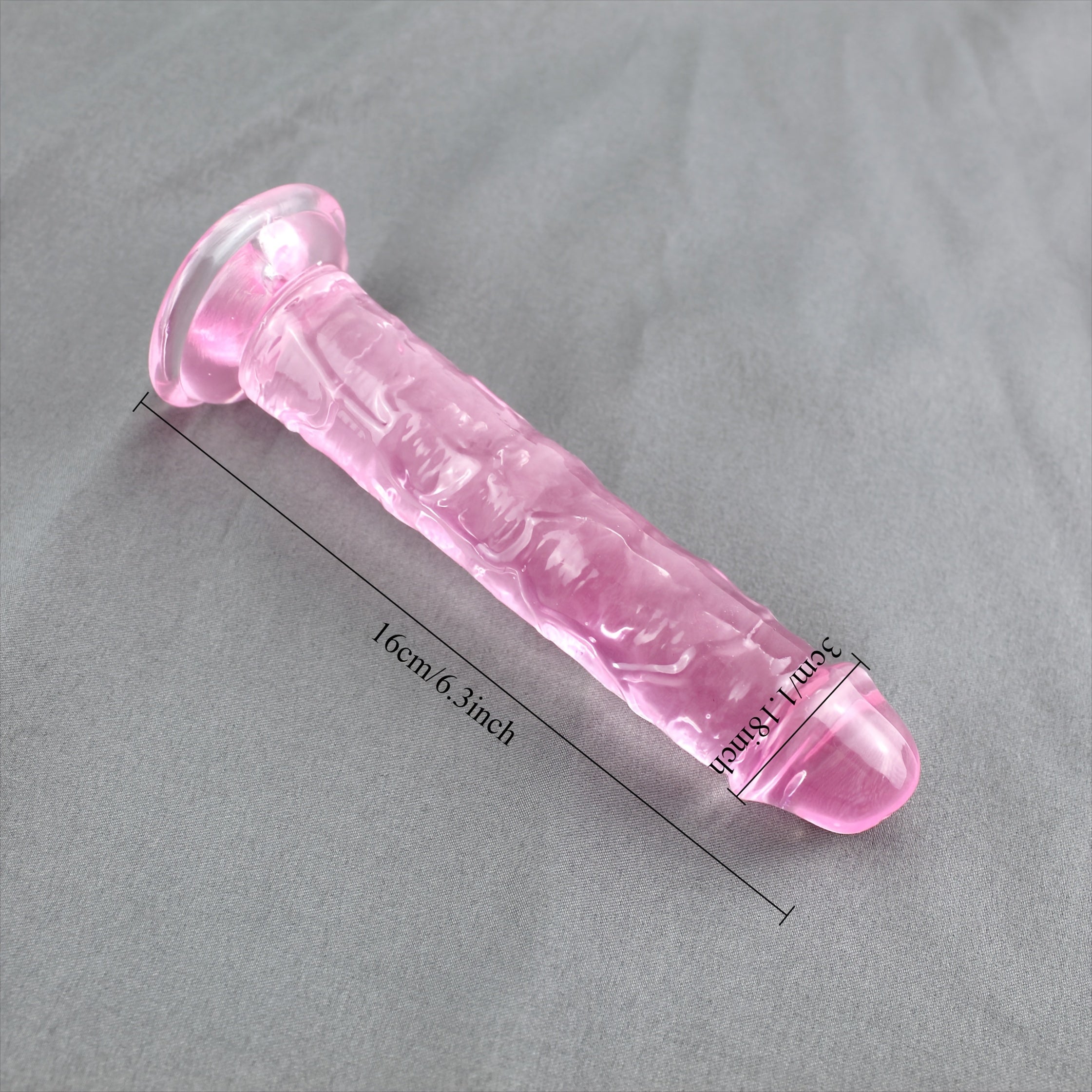 Large Clear Jelly Male Sex Toy with Suction Cup, Realistic Dildo