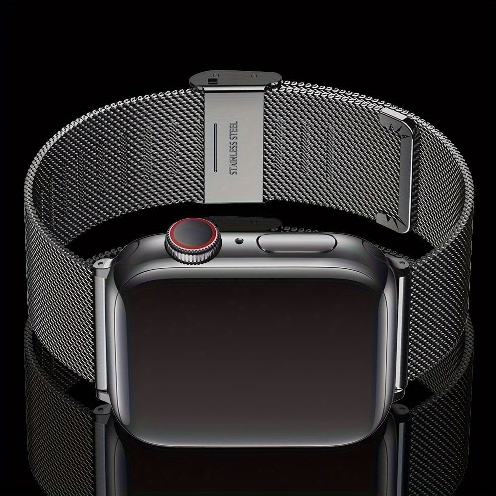 Stainless Steel Mesh Milanese Loop Watch Band for Apple Watch Series 1-10 Ultra 2 49mm