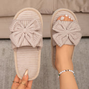 Women's Slip-On Slippers with Bow Non-Slip EVA Sole Indoor Outdoor Shoes