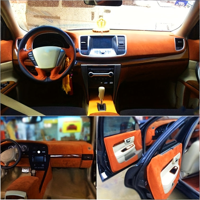 Self-Adhesive Velvet Felt Sticker Roll 1.2mm Black Red Gray Decorative Fabric for DIY Crafts Jewelry Boxes Car Interior