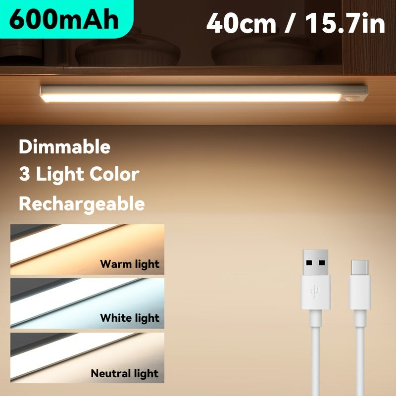 Adjustable Brightness USB Rechargeable LED Cabinet Light with Magnetic Mount