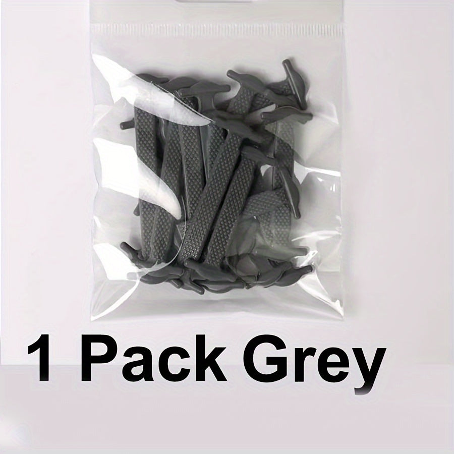 16pcs Silicone No-Tie Elastic Shoelaces for Sneakers and Casual Shoes