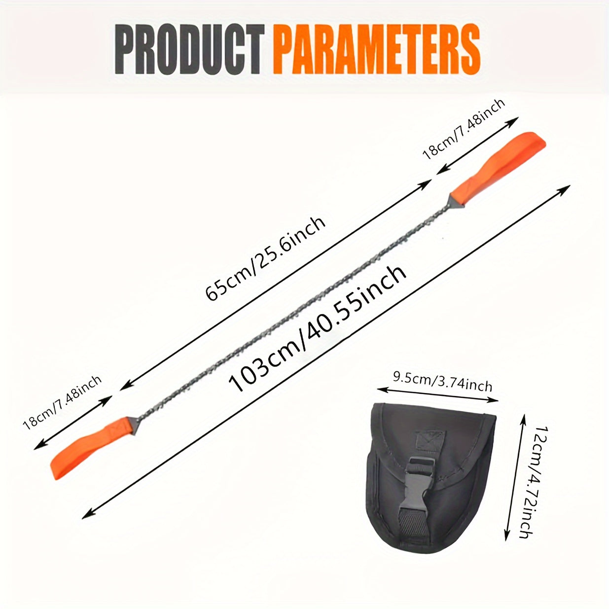 Портативный комплект карманной цепной пилы для кемпинга и выживания, легкая сталь