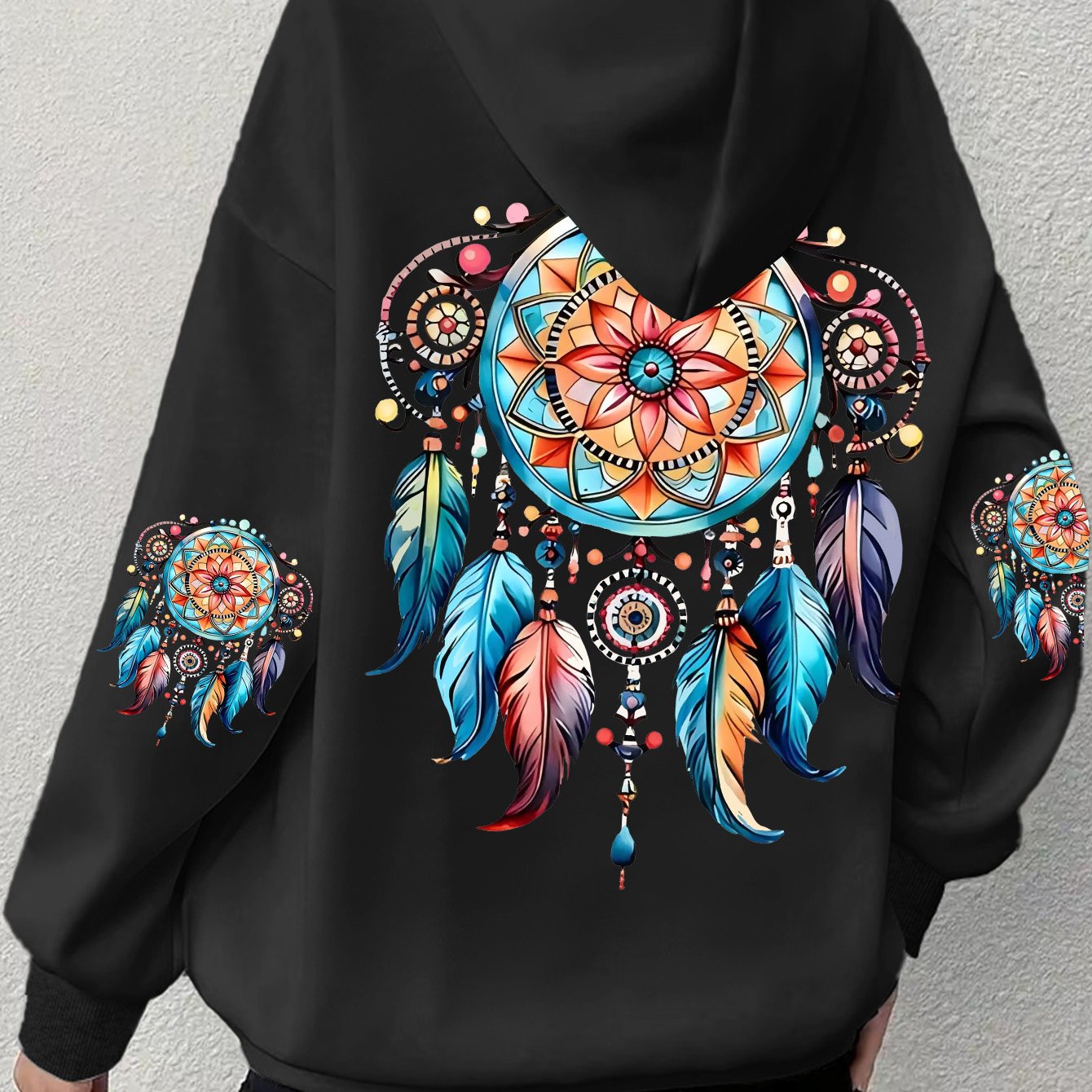 Women's Plus-Size Casual Hoodie with Graphics and Kangaroo Pocket