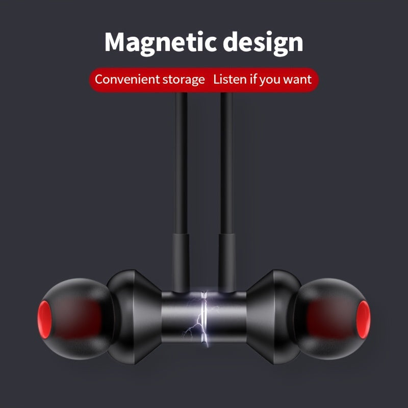 Neckband Wireless Headphones with Hi-Fi Stereo Sound for Sports and Exercise