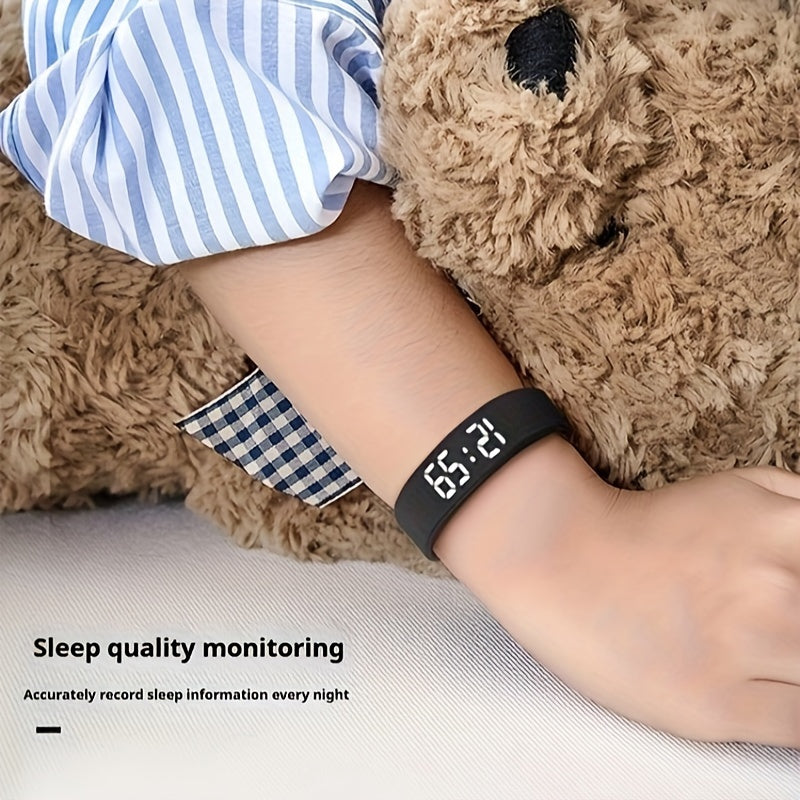 Tashqi elektron soat, silikon tasma, USB zaryadlash, signal, vaqt o'lchagich, vibratsiya, kaloriya monitoringi - zamonaviy, qulay, talabalar va o'qituvchilar uchun ideal, mukammal sovg'a.