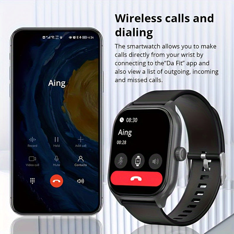 Женские умные часы с 2,01-дюймовым сенсорным экраном, Bluetooth-звонками и фитнес-трекером с более чем 100 спортивными режимами