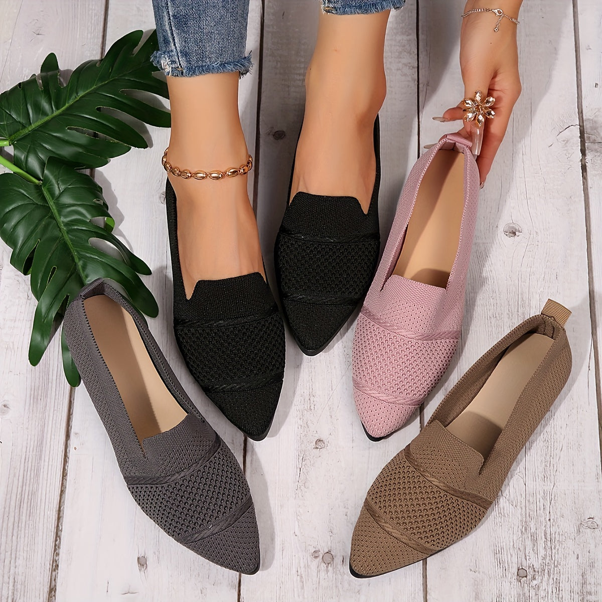 Women Breathable Flat Shoes Leather Comfortable Summer Shoes