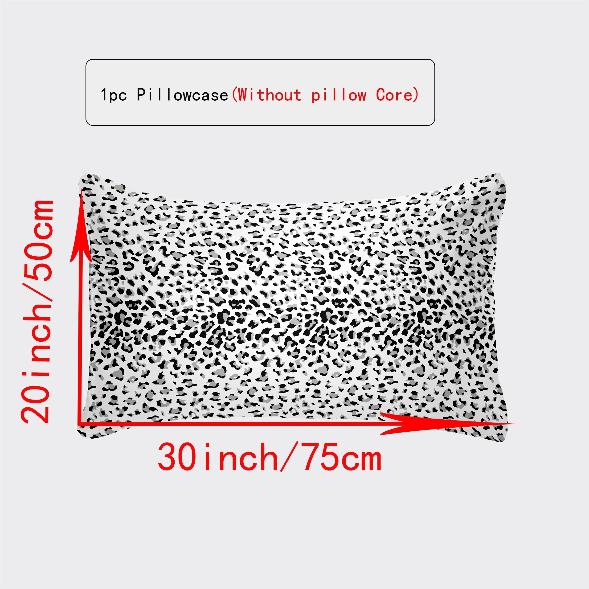 Luxurious Envelope Pillowcase Various Sizes White Gray Plaid Red Green Botanicals Leopard Geometric