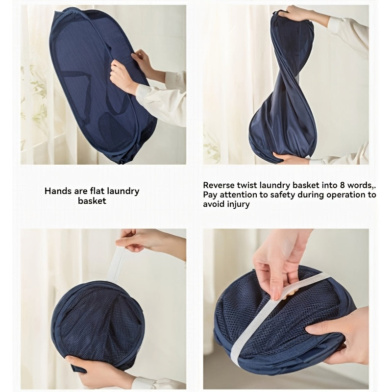 Laundry Basket with Large Folding Design Mesh Storage for Dirty Clothes