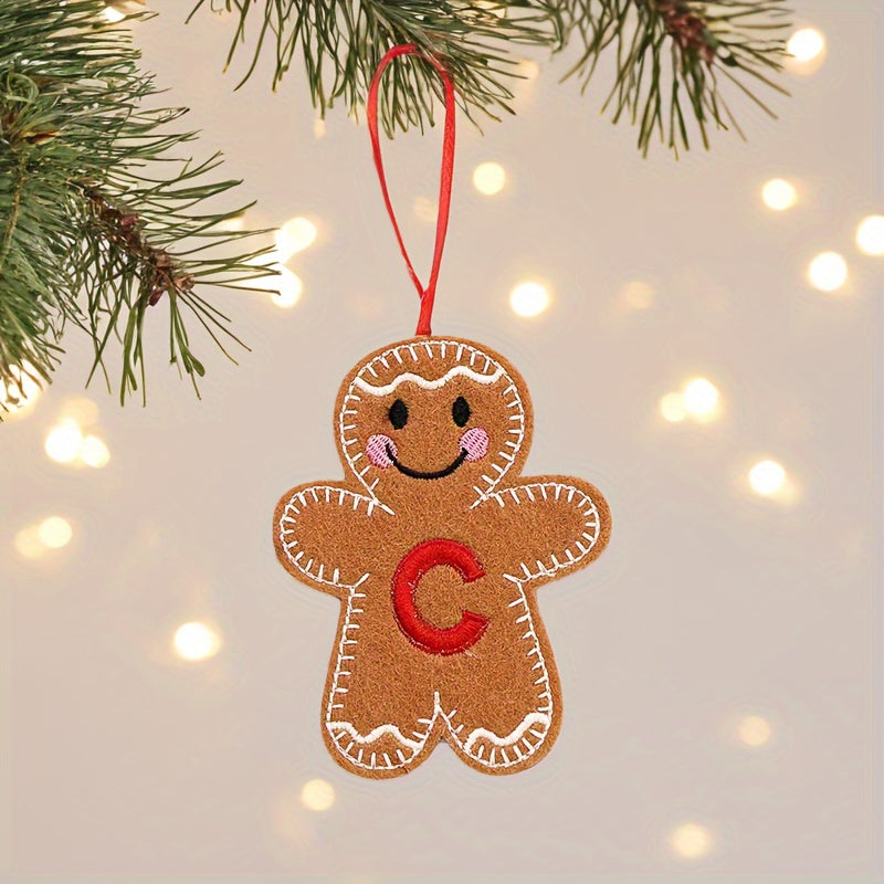 Fabric Gingerbread Man Christmas Ornament for Home and Kitchen Decoration