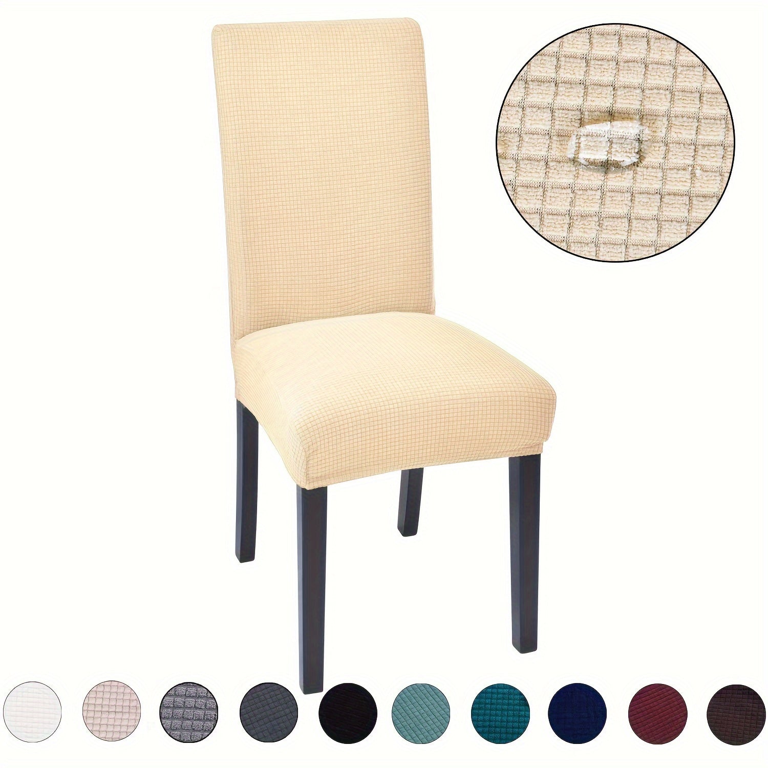 Waterproof Corn Grain Jacquard Chair Cover for Home and Restaurant Use