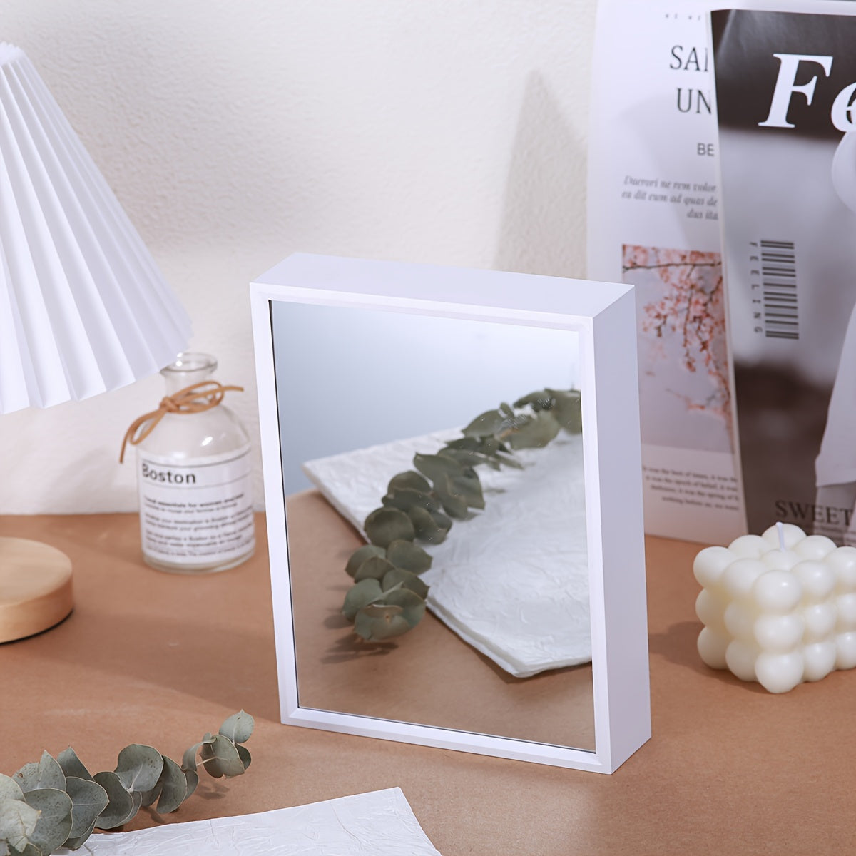 Personalized Photo Music Player Frame Acrylic Mirror with Sound Wave Art for Birthdays and Weddings