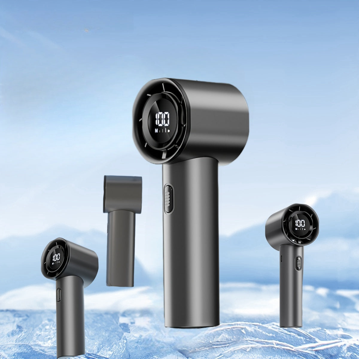 3-Speed USB Rechargeable Wearable Fan for Kids and Adults Black Lightweight Portable