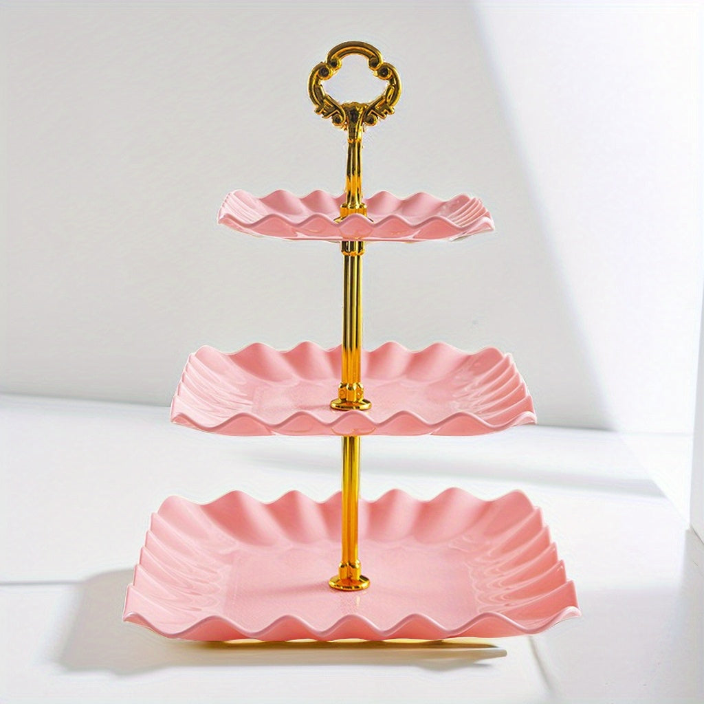 Plastic Dessert Display Tray for Weddings and Parties