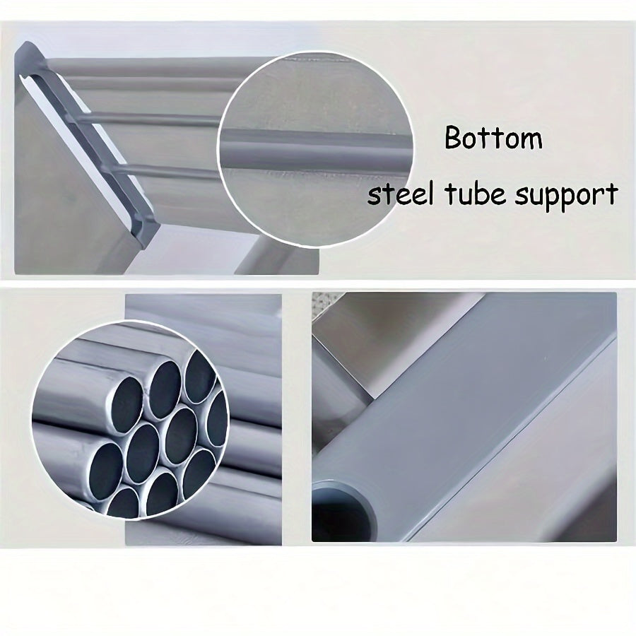 4-Storey Metal Bookshelf with Stackable and Detachable Storage Rack for Home Use in Bedroom Kitchen Living Room