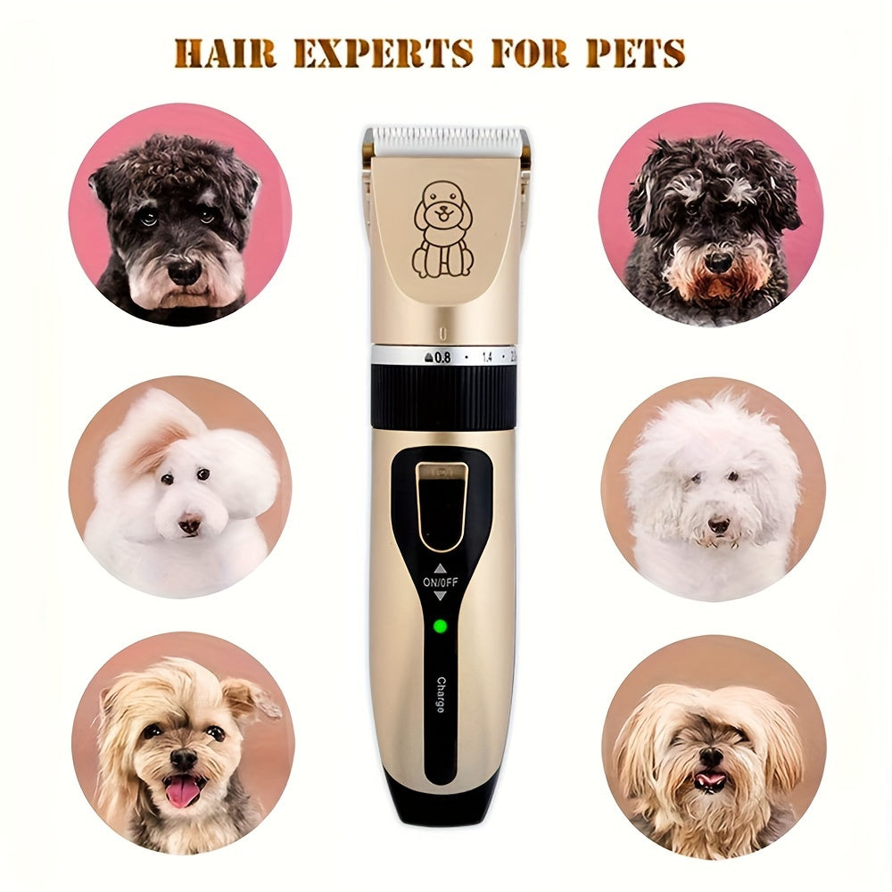 Electric Pet Grooming Kit for Cats and Dogs USB Rechargeable Lithium Battery