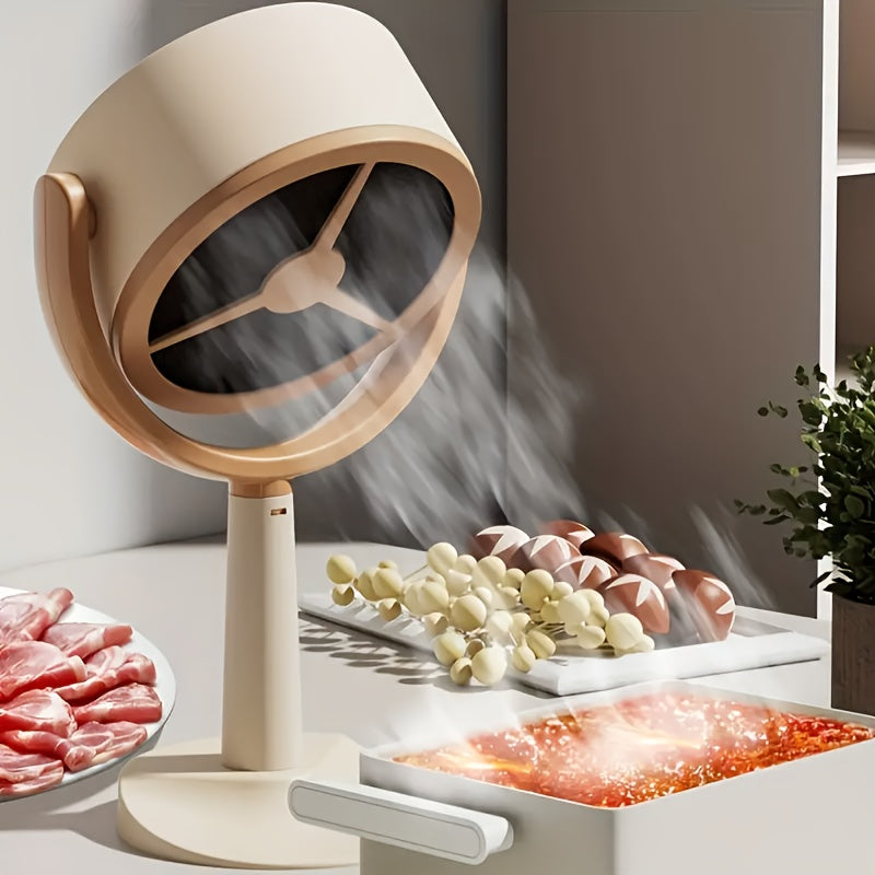 USB va filtrlash bilan pishirish uchun portativ ish stolida tutuvchi tutun chiqaruvchi fan