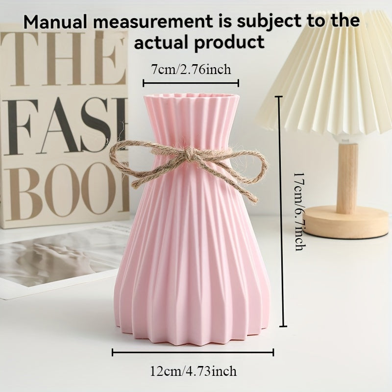 Неразрушимые пластиковые вазы с дизайном водяных рябей для современного домашнего декора и DIY цветочных композиций.