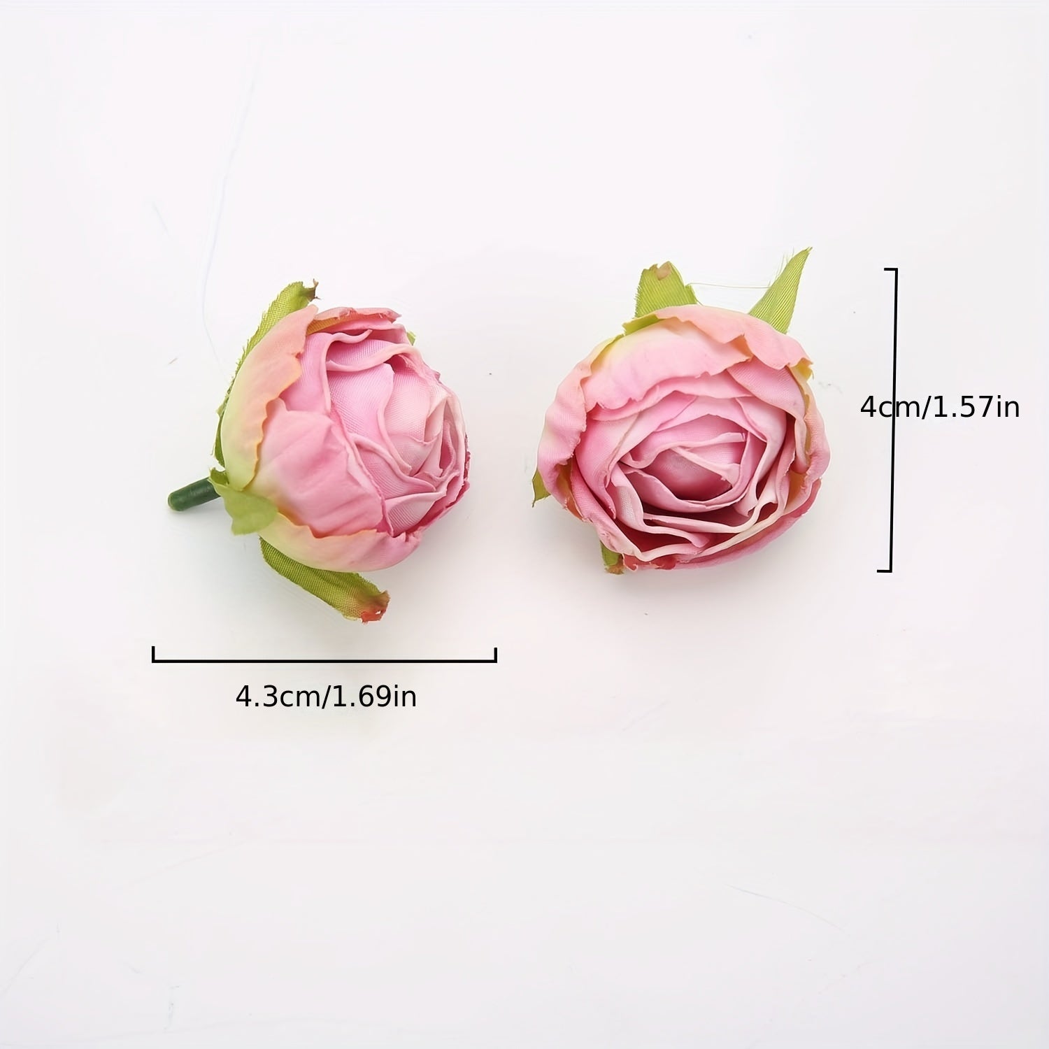 10 Pieces Silk Rose Tea Buds for Wedding Bouquets and Christmas Decorations
