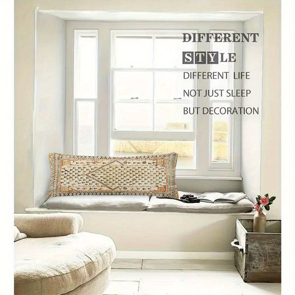 Bohem uslubidagi tana yostiq qoplami 50.8x137.2cm gilam bosma qisqa mo'rt polyester