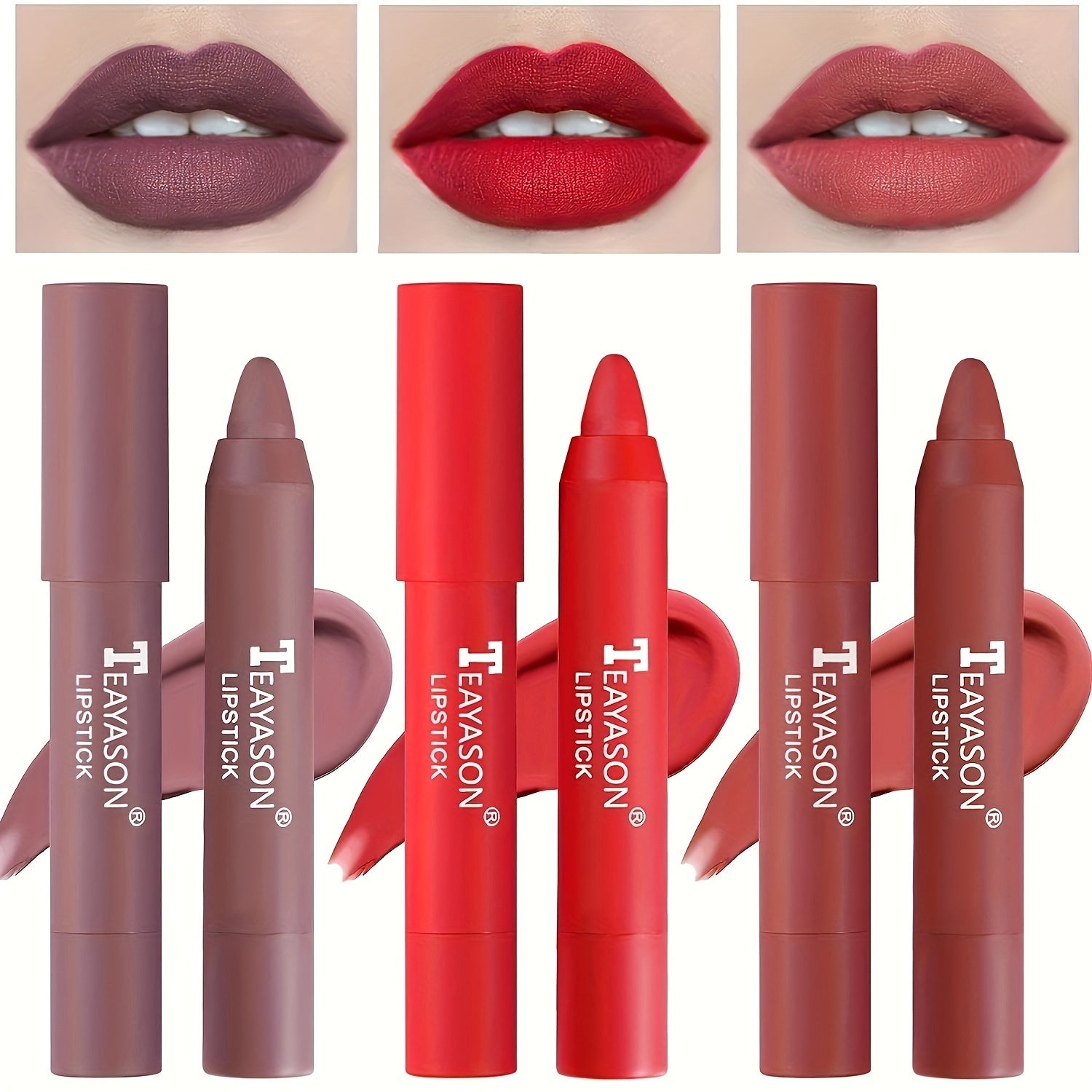 Women Matte Lipstick 12 Shades Long-Lasting Waterproof Lip Color