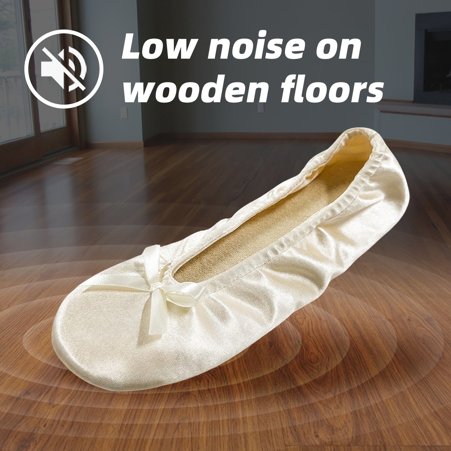 Women’s Slip-On Ballet Flats Light Gray Pink Beige White Indoor Shoes Comfortable Rounded Toe