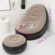 Inflatable Lounge Chair Flocked Sofa Portable Foldable for Outdoor Napping