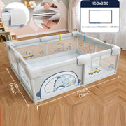 Indoor and Outdoor Playpen with Safety Gate and Non-Slip Bases
