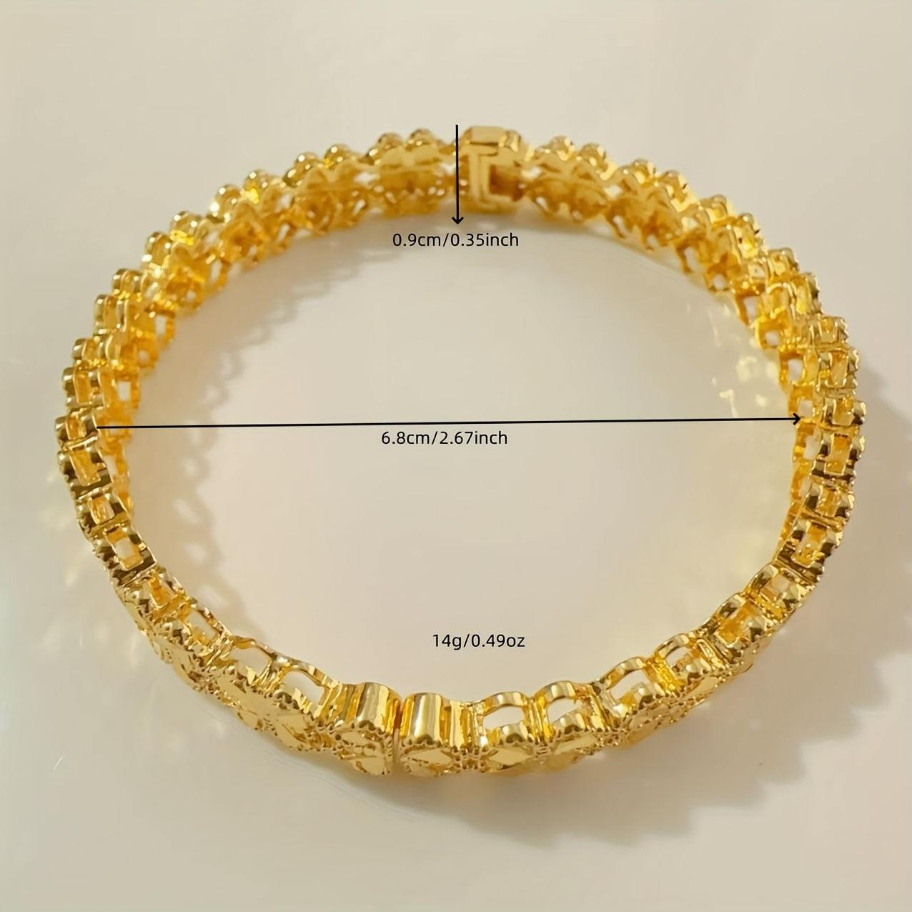 Women's Silver Hollow-Out Design Bracelet Elegant Stylish Jewelry