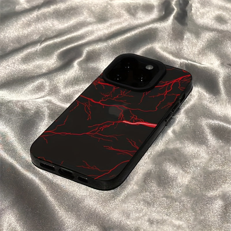 Red Matte TPU Phone Case for iPhone 11-16 Pro Max with Lens Protection