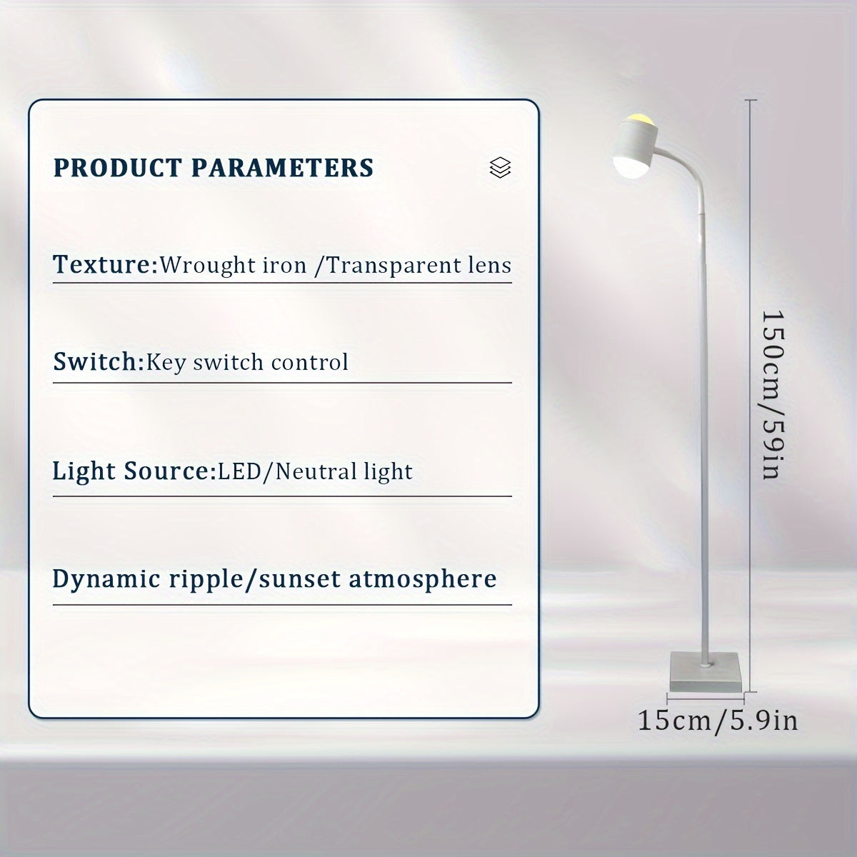 LED Night Light with Water Ripple and Dual Head Projection for Photography and Decoration