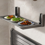 Expandable Wall Kitchen Storage Rack with Foldable Tray for Food and Spice Organization