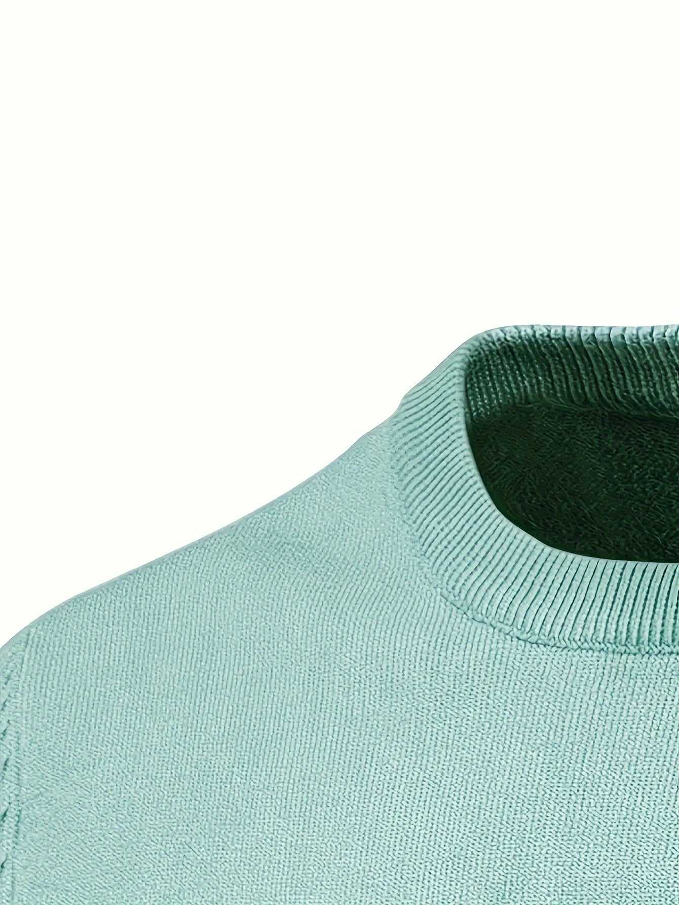 Men's Knit Sweater Fall Winter Solid Color Crew Neck Long Sleeve Medium Stretch Rayon