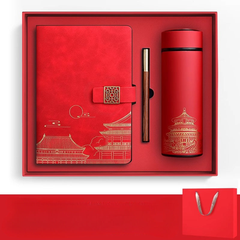 Forbidden City Themed Gift Set Insulated Mug and Notebook Office Use Corporate Gifting