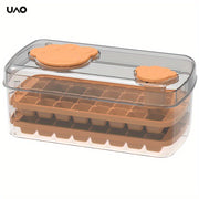 Moldes de silicona de grado alimentario para cubitos de hielo con tapa y diseño de huellas