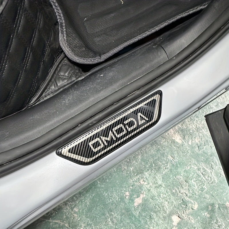 4 dona zanglamaydigan po'latdan yasalgan eshik chegarasi chiziqlari avtomobillar uchun, chizishga qarshi, 5 rang