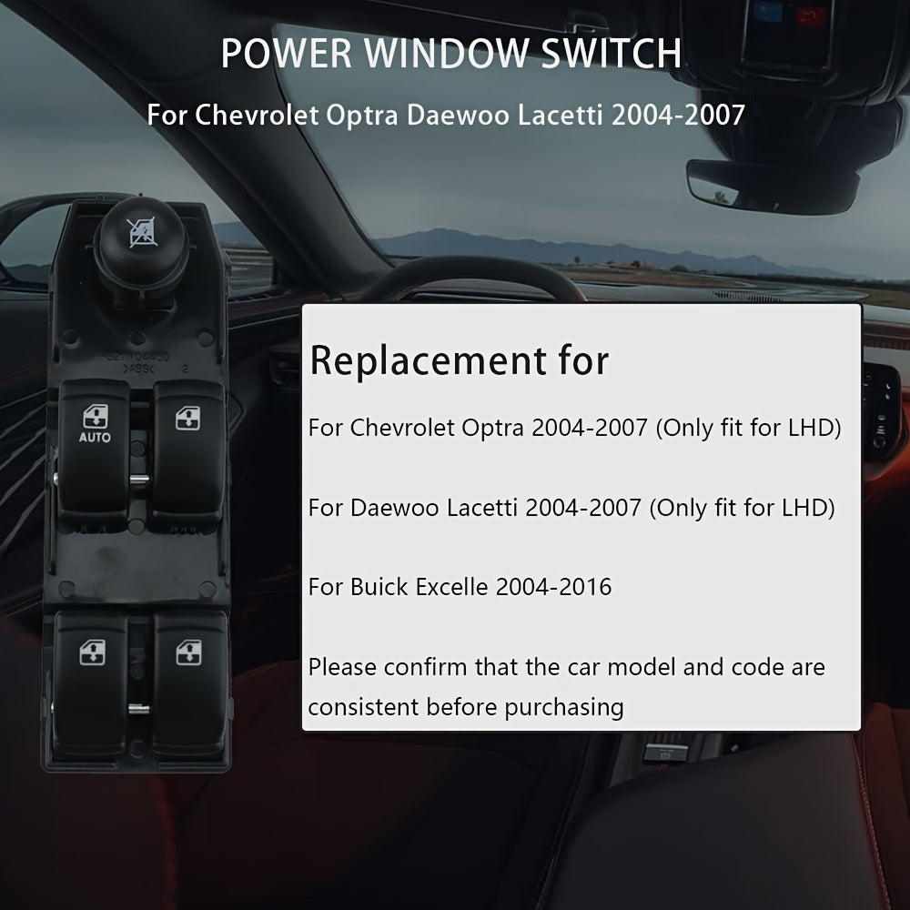 Front Left Window Lift Switch Auto Fit for Lacetti LHD Without Battery