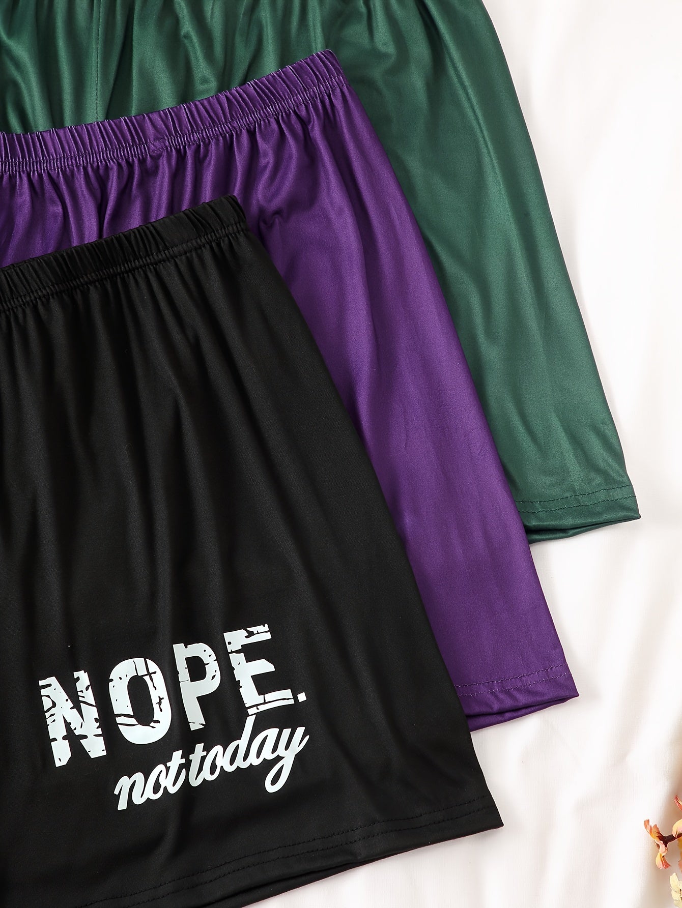 Women's Plus Size Pajama Set Double Short Letter Iron-On Loungewear