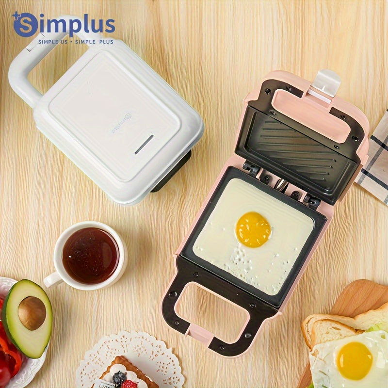 Simplus 650W Dual-Sided Sandwich Maker tezda qiziydi, yopishmaydigan qoplama bilan jihozlangan va tozalash oson. U faqat 3 daqiqada nonushta, vafli va sendvichlar tayyorlay oladi.